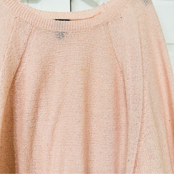 Rue21 Oversized Cozy Knit Long Sleeve Curved Hem Sweater Blush Pink Sz XL - Picture 8 of 10
